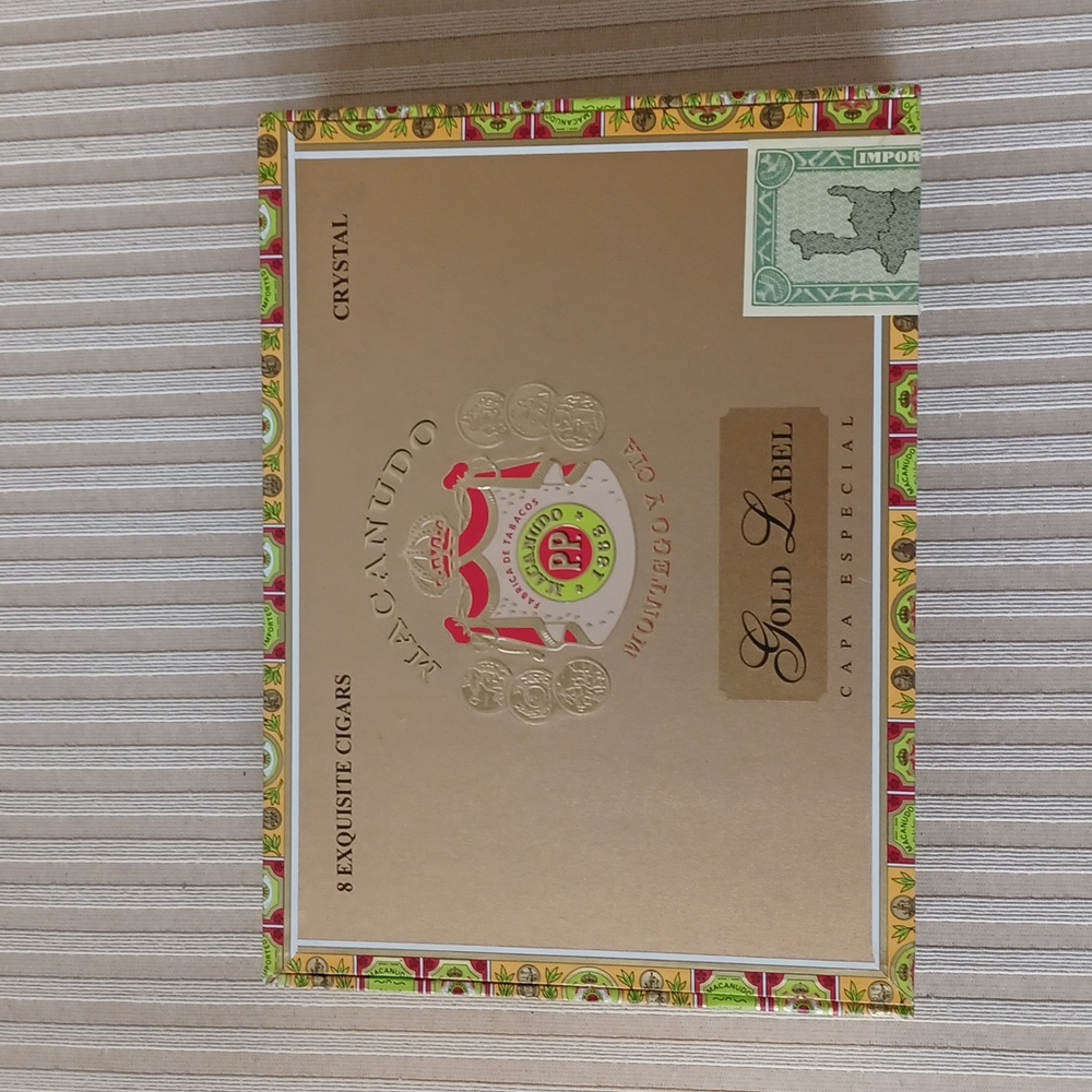 Wood Cigar Box - Macanudo Gold Label